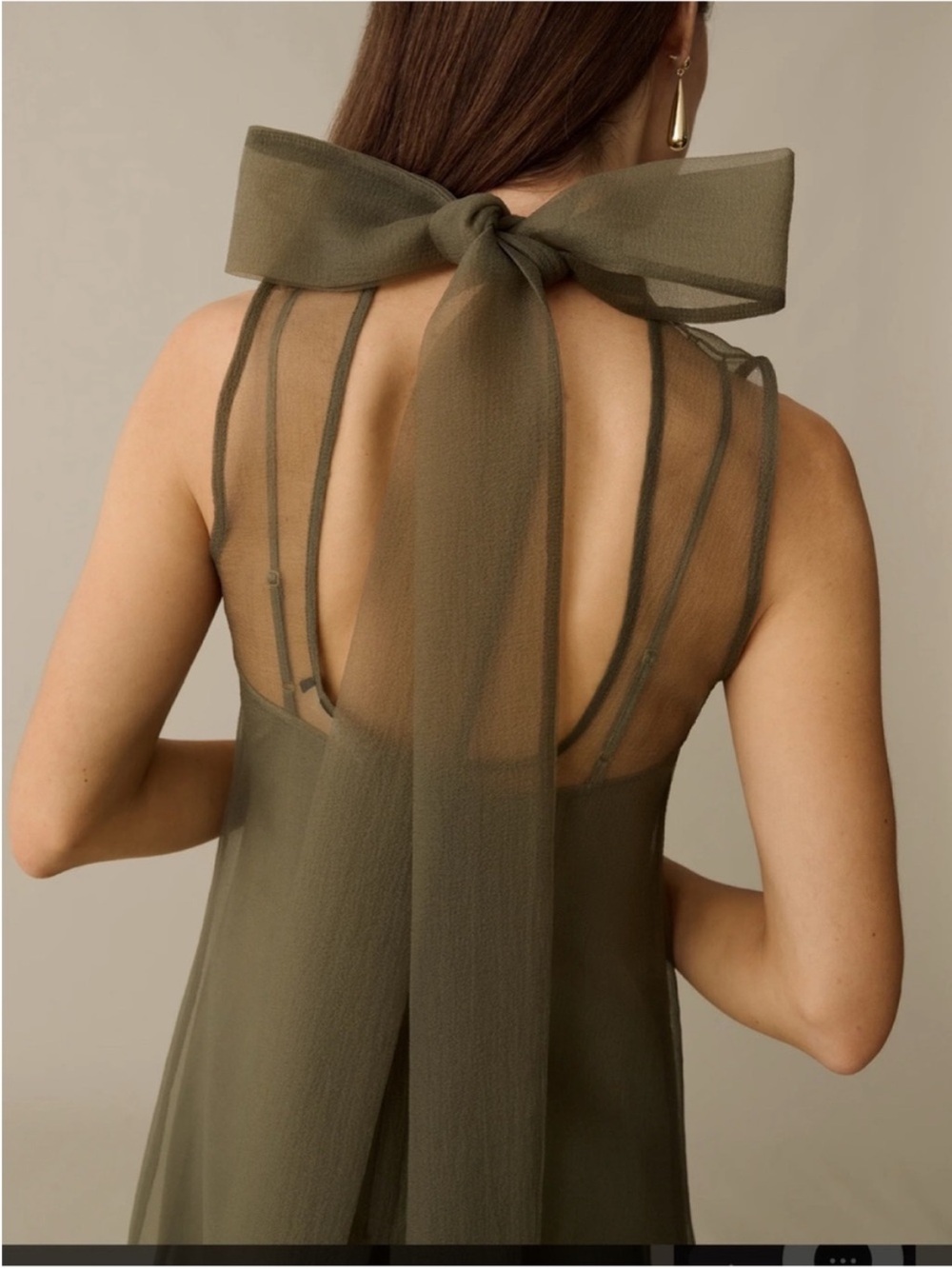 NWT CAARA Alette Organza
Elegant Moss Grey Olive Few
Moda Dress M,S,XL - Picture 2 of 10